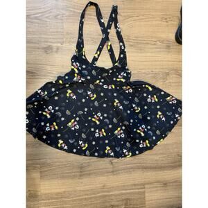 Disney Soft Suspender Skirt Mickey Mouse WDW Size Small w/ Adj Shoulder Straps